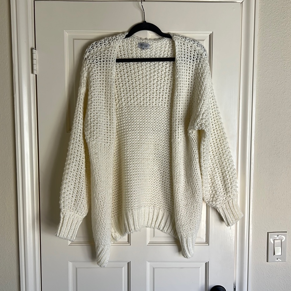 Beginning Boutique Cable Knit Cardigan
